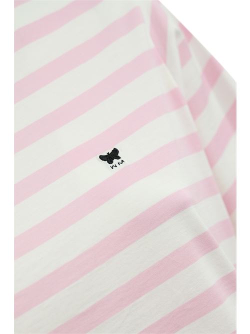 T-shirt Satrapo a righe in jersey Bianco/Rosa WEEKEND MAX MARA | 2515971031600012